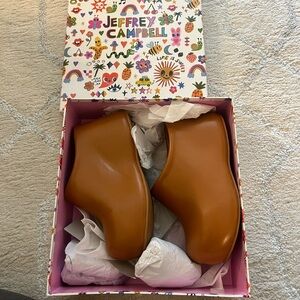JEFFREY CAMPBELL brown platform clogs